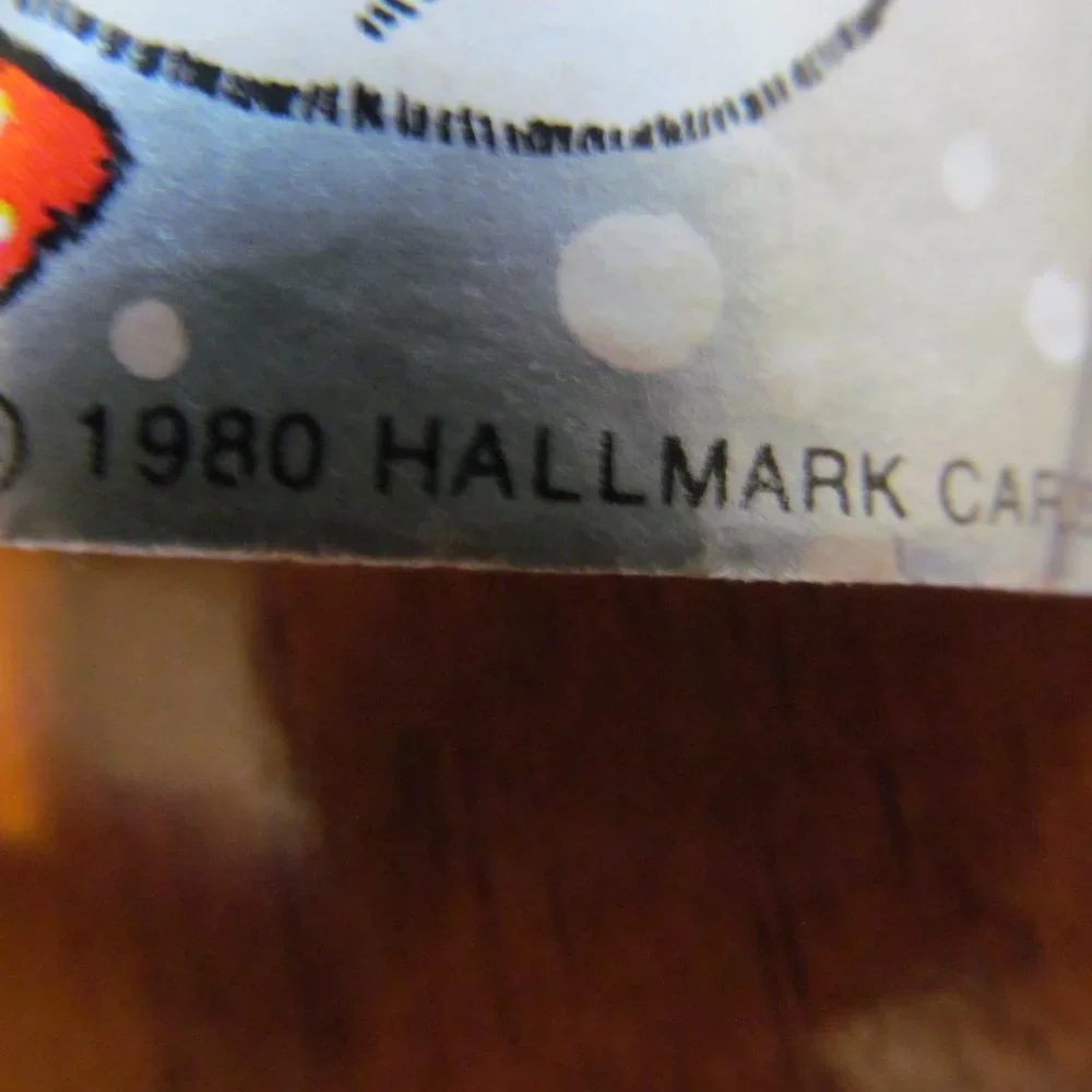 Vintage Hallmark Gift Wrap Paper Partial Roll ~ Snowmen w Trees, Sleds